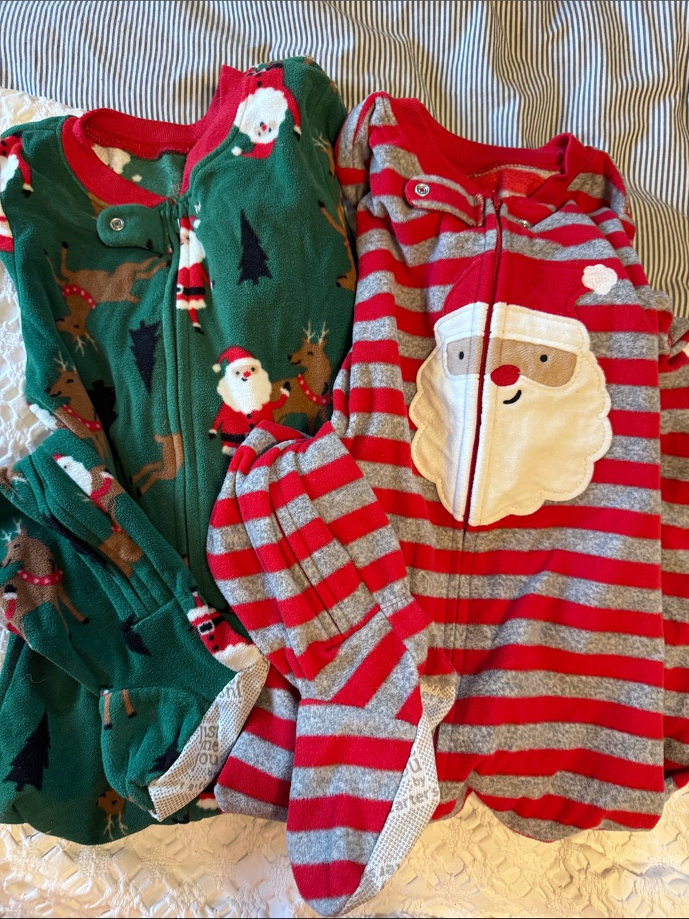 Bundle of 2 footed Christmas sleepers